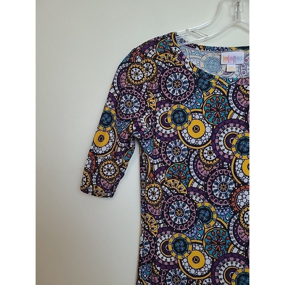 Lularoe XXS Julia Dress Multi-Color Geometric Knee length Lot Of 2 - Picture 5 of 16